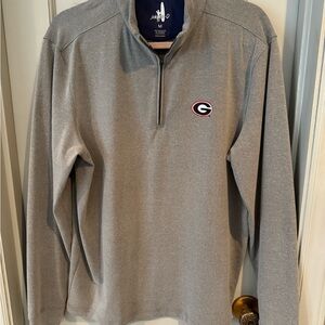 johnnie-O Gray 1/4 Zip pullover
